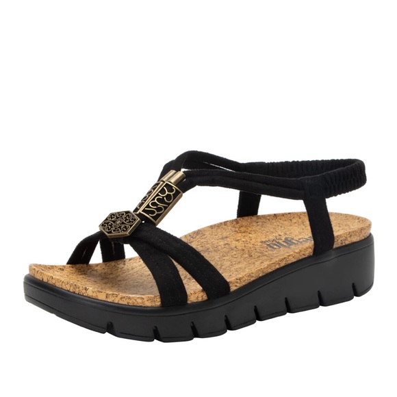 Alegria Casual Black Roz Adjustable Sandal SZ 36 NIB New in Box - Picture 3 of 8